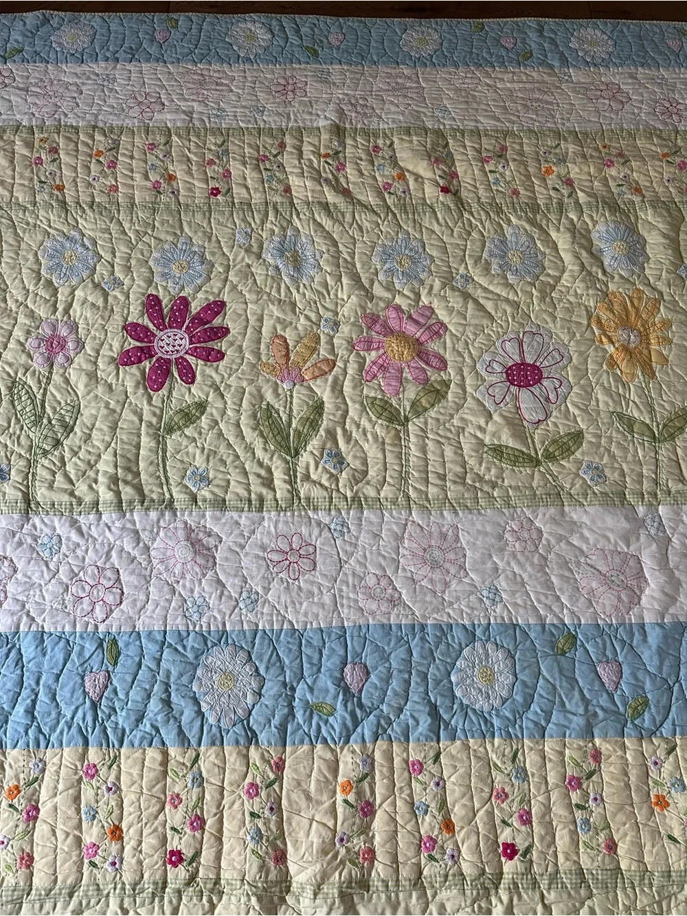 Pottery Barn Floral Quilt Kids Full/ Double Cotton
